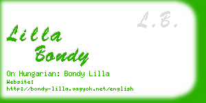 lilla bondy business card